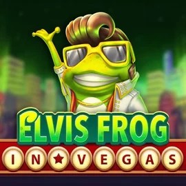 Official Slots logo: Elvis Frog In Vegas by BGAMING at Roobet Casino